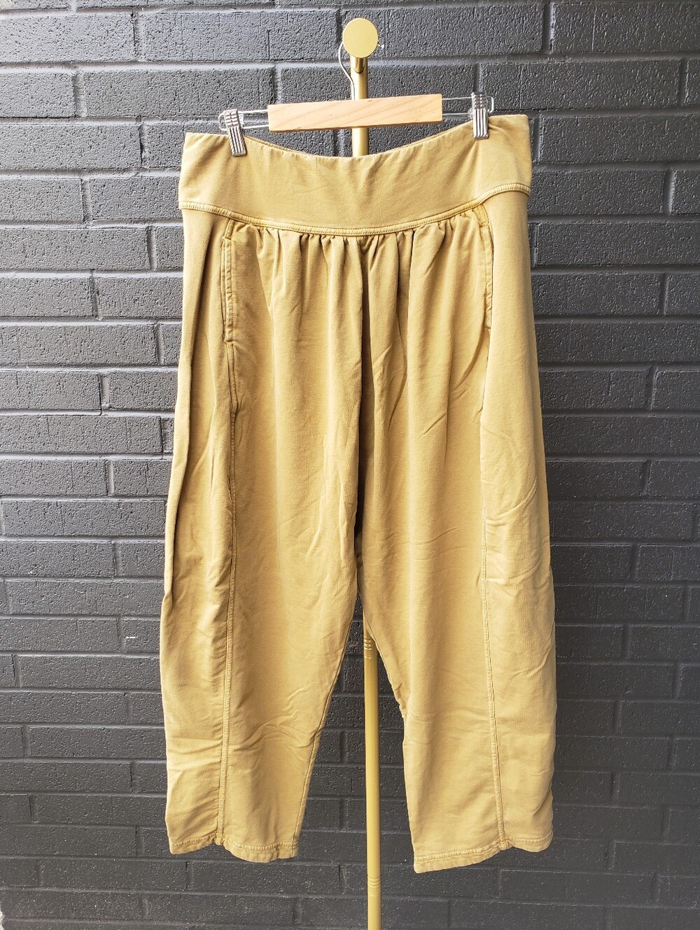 prAna Mindful Movement Harem Pant Gold Mustard Crop Size XL